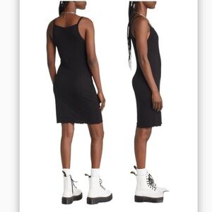 BP Black Ribbed Tank Mini Dress Size Small New